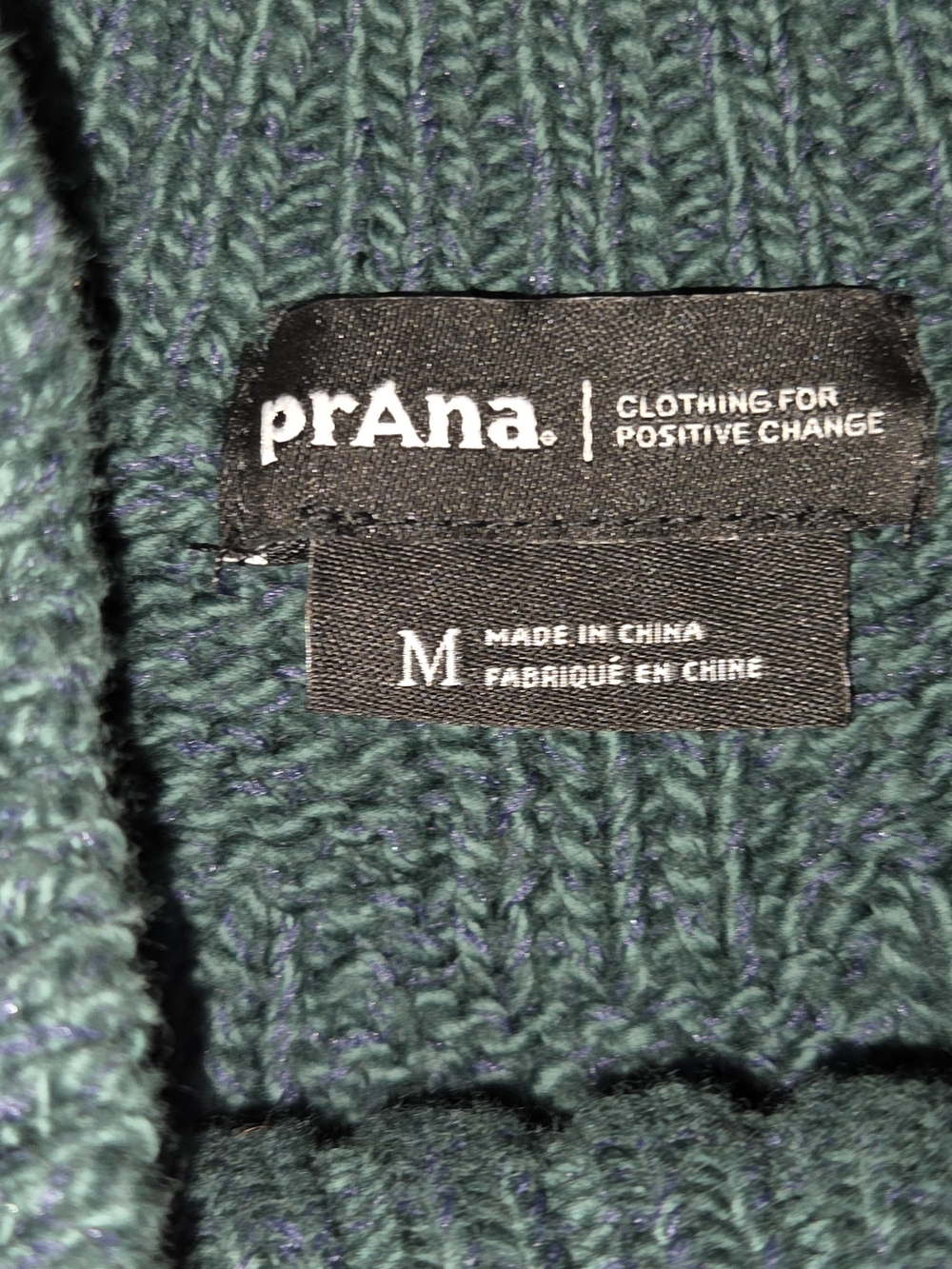 Prana Teal Textured Crewneck Sweater - Picture 5 of 5